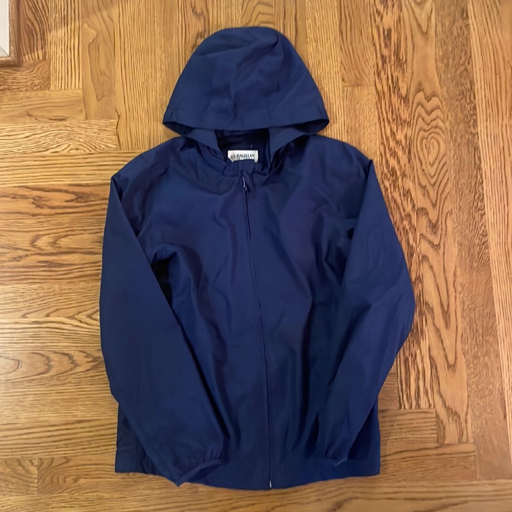 Navy kids rain jacket